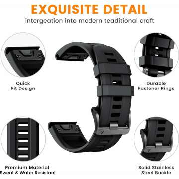 Fenix 5/6/7 22mm Quickfit Silicone Watch Band