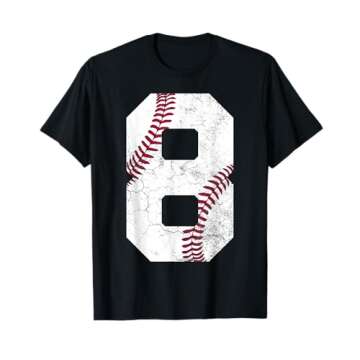 2017 8th Birthday Gift 8 Years Old Baseball Eighth Boys Kids T-Shirt