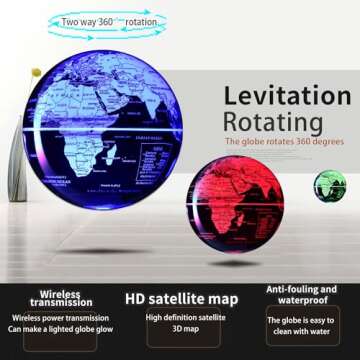 Magnetic Floating Rotating Globe with Touch Switch