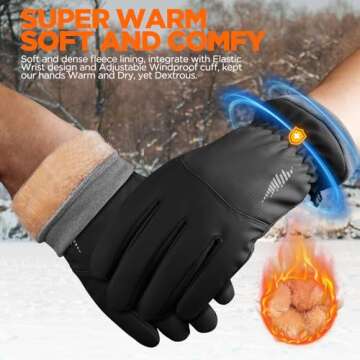 rivmount Winter Gloves Women Men Waterproof Windproof, Cold Weather Warm Gloves with Touchscreen Fingers, for Running, Driving, Cycling, Biking, Riding, Walking, Hiking, Outdoor Sports, Daily Work