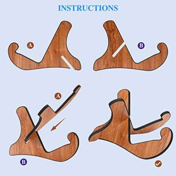 LacBec Wooden Guitar Stand, Detachable Non-Slip Wood Guitar Stand Holder Floor for Acoustic Electric Classical Bass Guitars