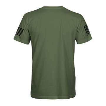 USA American Spartan Patriotic Shirts for Men T-Shirt (Military Green, 2XL)