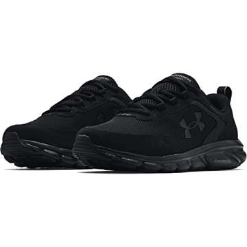 Under Armour Mens Charged Assert 9 Running Shoe, Black (002 Black, 8 US