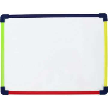 Dry Erase Board, Magnetic Whiteboard 2-Sided 9 x 12 Inches with Colored Frame, Handwriting Lines Front Blank Back