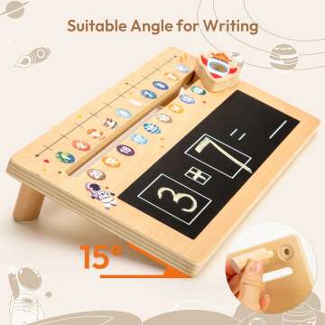 Wooden Number Line Board for Kids Learning