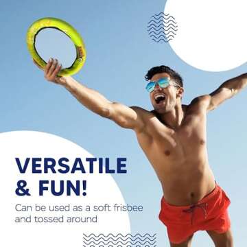 Sunlite Sports Bongo Discs, Ball Paddle Game, Ball Throwing Outdoor Games for Beach, Lawn, Backyard, Camping, Fun Beach Sports Toys, Set of 2