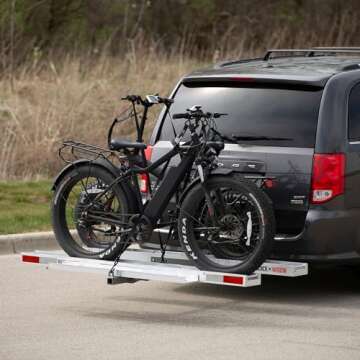 Black Widow Aluminum Double eBike or Fat Tire Bike Carrier - 600 lb. Capacity