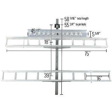 Black Widow Aluminum Double eBike or Fat Tire Bike Carrier - 600 lb. Capacity