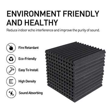 Acoustic Foam Panels for Soundproofing 24 Pack