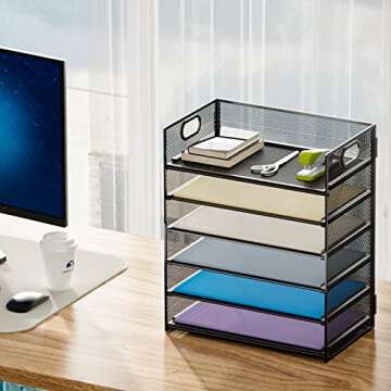 Marbrasse 6 Tier Paper Organizer for Efficient Organization