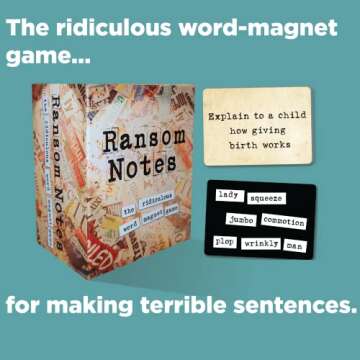 Ransom Notes - The Ridiculous Word Magnet Party Game, 3+ Players