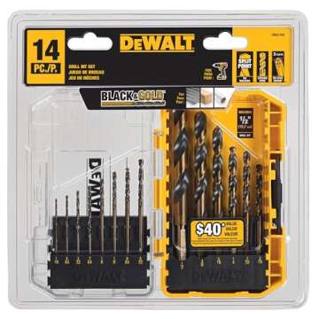 DEWALT 14-Piece Drill Bit Set for Versatile Applications