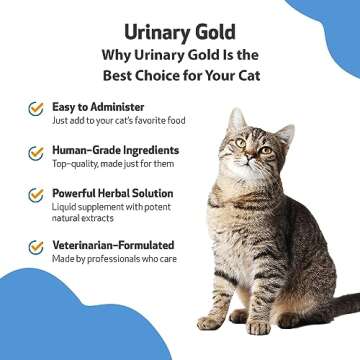 Pet Wellbeing Urinary Gold for Cats - Supports Urinary Tract Health, Normal Frequency, Healthy Immune Response, Stoneroot, Hydrangea - Veterinarian-Formulated Herbal Supplement 2 oz (59 ml)