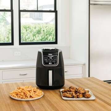 Ninja AF161CM Max XL Air Fryer that Cooks, Crisps, Roasts, Broil, Bakes, Reheats and Dehydrates, with 5.5 Quart Capacity, and a High Gloss Finish, Cinnamon (Renewed)