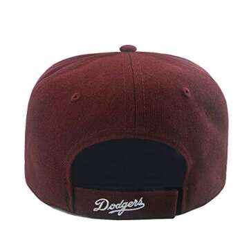 '47 Los Angeles Dodgers MLB Baseball Cap Dark Maroon MVP Brand Adjustable Hat