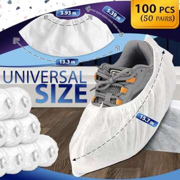 100Pcs Shoe Protector Disposable Shoe Covers for Indoors