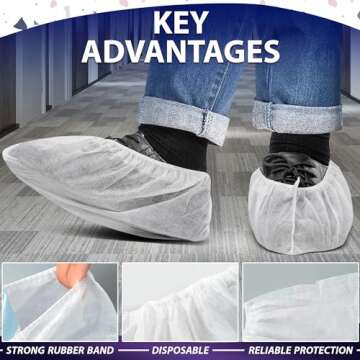 100Pcs Shoe Protector Disposable Shoe Covers for Indoors