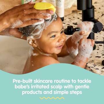 Tubby Todd Baby Cradle Cap Solution - The Bye-Bye Cradle Cap Kit - Cradle Cap Gel 1.8 Oz, Shampoo + Body Wash 8.5 Oz, Lotion 8.5 Oz, All Over Ointment 3.5 Oz, & Cradle Cap Brush - Fragrance-Free