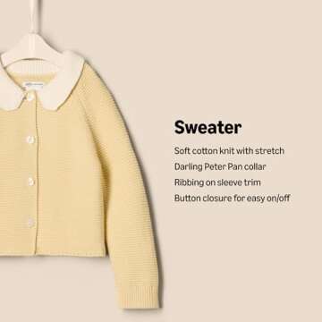 Sofia Grainge Baby Collar Sweater Jacket - Butter Yellow