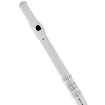 Lazarro Professional Silver Nickel Closed Hole C Flute for Band, Orchestra, with Case, Care Kit and Warranty, 120-NK