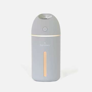 Hey Dewy Wireless, Rechargeable, Self-Care, Skin-Nourishing, Hydrating, Portable Cool Mist Humidifier (Stone)
