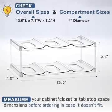 LANDNEOO Stackable Water Bottle Organizer for Stanley Tumblers