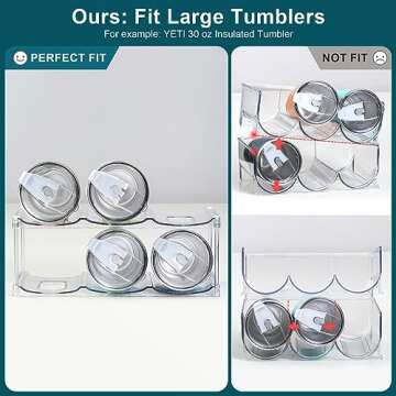 Stackable Water Bottle Organizer for Tumblers