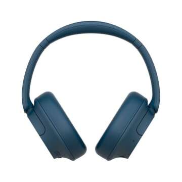 Sony WH-CH720NL Noise Canceling Wireless Bluetooth Headphones - Built-in Microphone - up to 35 Hours Battery Life and Quick Charge - Navy Blue