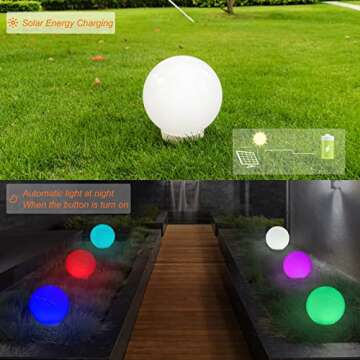 Solar Pool Lights Floating, IP68 Waterproof Hot Tub Light Glow Balls Light, Color Changing LED Orb Lights, Solar Pool Light Up Ball Light for Gift,Outdoor Pond Light for Above Ground Pool,Hot Tub-4Pcs