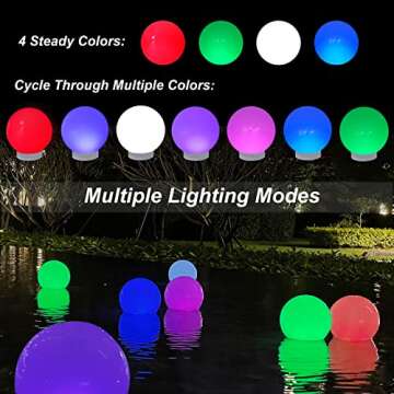 Solar Pool Lights Floating, IP68 Waterproof Hot Tub Light Glow Balls Light, Color Changing LED Orb Lights, Solar Pool Light Up Ball Light for Gift,Outdoor Pond Light for Above Ground Pool,Hot Tub-4Pcs