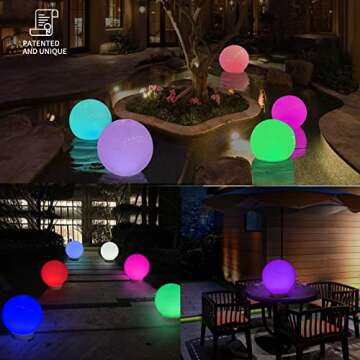 Solar Pool Lights Floating, IP68 Waterproof Hot Tub Light Glow Balls Light, Color Changing LED Orb Lights, Solar Pool Light Up Ball Light for Gift,Outdoor Pond Light for Above Ground Pool,Hot Tub-4Pcs