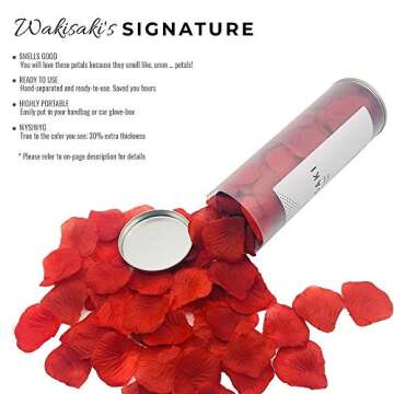 (Scented, Separated) Silk Rose Petals for Wedding Flower Petals for Romantic Special Night for Him Set or Her, for Proposal Anniversary Valentine's Day Decorations, Ready to Use (1,000 PCS, Dark Red)