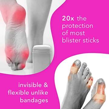 Barefoot Scientist PreHeels+ Blister Prevention Spray, Innovative Invisible Protective Barrier Against Blisters