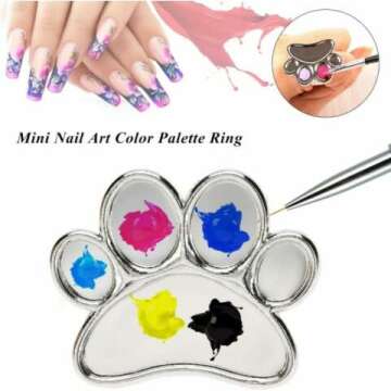 Mini Manicure Palette Set - Nail Art Mixing & Holding