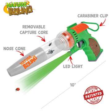 Nature Bound Bug Catcher Vacuum with Light Up Critter Habitat Case for Backyard Exploration - Complete Kit for Kids Includes Vacuum and Cage, Green (Original Style)