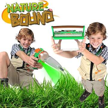 Nature Bound Bug Catcher Vacuum with Light Up Critter Habitat Case for Backyard Exploration - Complete Kit for Kids Includes Vacuum and Cage, Green (Original Style)