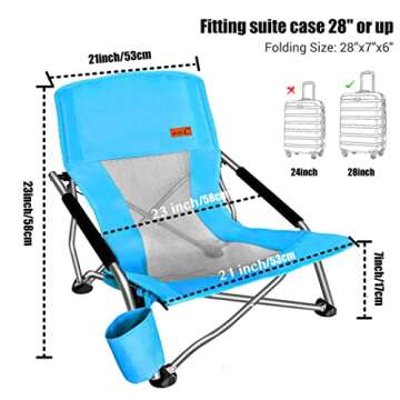 Nice C Adults Low Beach Chair for Ultimate Comfort