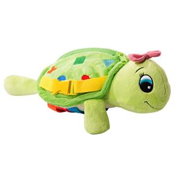 Buckle Toys - Belle Turtle - Learning Activity - Develop Motor Skills and Problem Solving - Counting and Color Recognition - Airplane Travel Essentials Kids