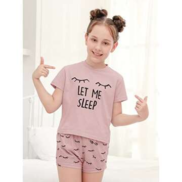 Kingdenergy Girls Summer Cute Print Shorts Set T-Shirt and Short Pant 2 Piece Outfits Clothing Sets