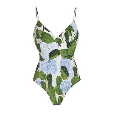 IMEKIS Swimsuit with Cover up Set for Women 2024: 2 Piece Vacation Outfits Tropical Swimwear One Piece Monokini Bathing Suit with Matching Sarong Summer Holiday Bikini Dress Green Leaves Small