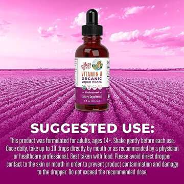 MaryRuth Organics USDA Organic Vitamin A Liquid Drops | 3 Month Supply | Immune Support, Eye Health, Skin Health for Ages 14+ | 750mcg per Serving | Sugar Free | Vegan | Non-GMO | Gluten Free | 1oz