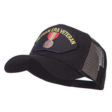 Vietnam ERA Veteran Patched Mesh Cap - Black OSFM