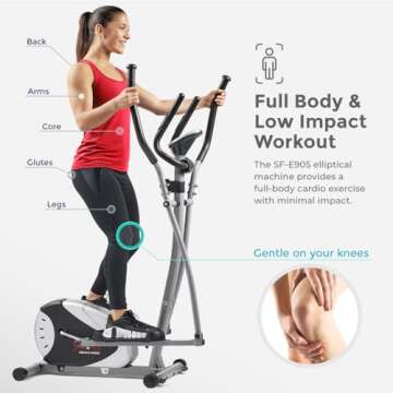 Sunny Health & Fitness Legacy Stepping Elliptical Machine