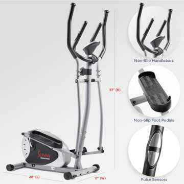 Sunny Health & Fitness Legacy Stepping Elliptical Machine