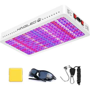 KingLED Newest 3000w LED Grow Lights with LM301B LEDs and 10x Optical Condenser 6x6 ft Coverage Full Spectrum Grow Lights for Indoor Hydroponic Plants Veg Bloom Greenhouse Growing Lamps