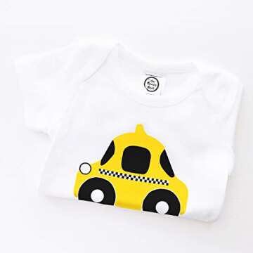 The Spunky Stork Baby I Love NYC Taxi Organic New York City Newborn Bodysuit