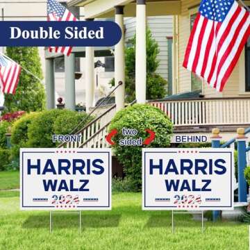 Harris Walz 2024 Yard Sign - Kamala Harris Tim Walz