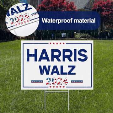 Harris Walz 2024 Yard Sign - Kamala Harris Tim Walz