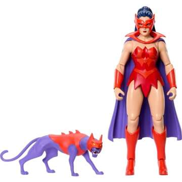 Masters of the Universe Origins Action Figure Catra Cartoon Collection, 5.5-inch 1980s TV Heroine, Princess of Power Detailed Design & Cat Accessory