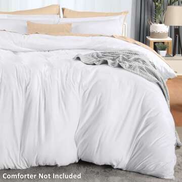 Utopia Bedding Duvet Cover Queen Size - 1 Duvet Cover with 2 Pillow Shams - 3 Pieces Bedding Duvet Cover with Zipper Closure - Soft Brushed Microfiber, 90 X 90 Inches (Queen, White)